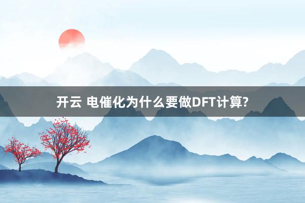 开云 电催化为什么要做DFT计算?