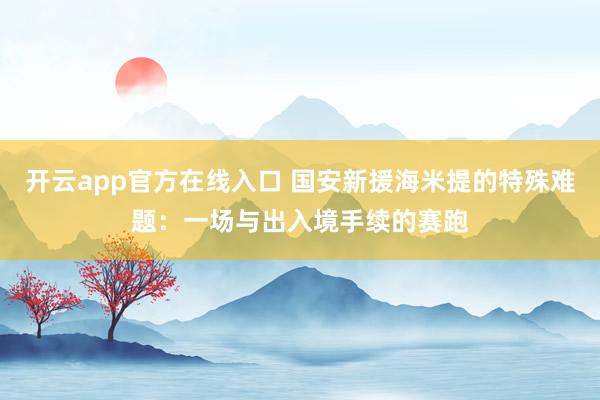 开云app官方在线入口 国安新援海米提的特殊难题:一场与出入境手续的赛跑