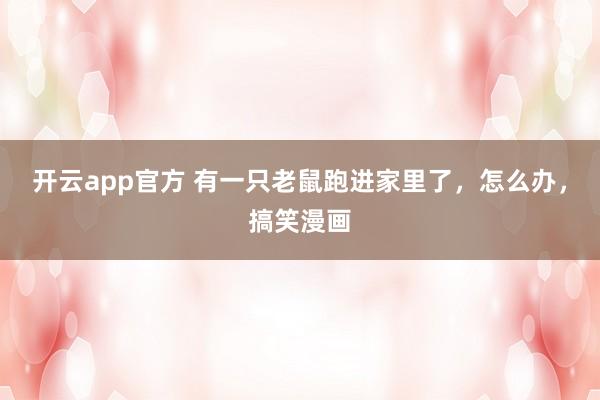 开云app官方 有一只老鼠跑进家里了，怎么办，<a href=